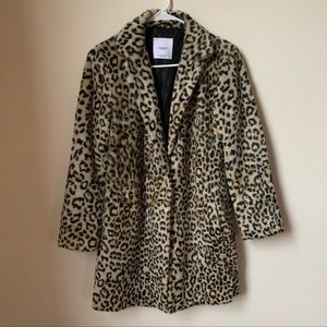 Mango leopard coat